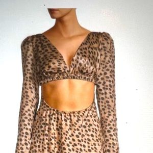 WEWOREWHAT Satin Cutout Midi Dress.  NWT!